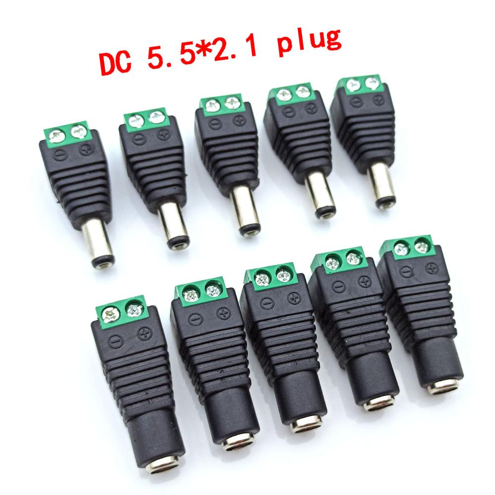 Connecteur DC 2 1x5 5mm 5 pièces femelles 5 pièces mâles adaptateur