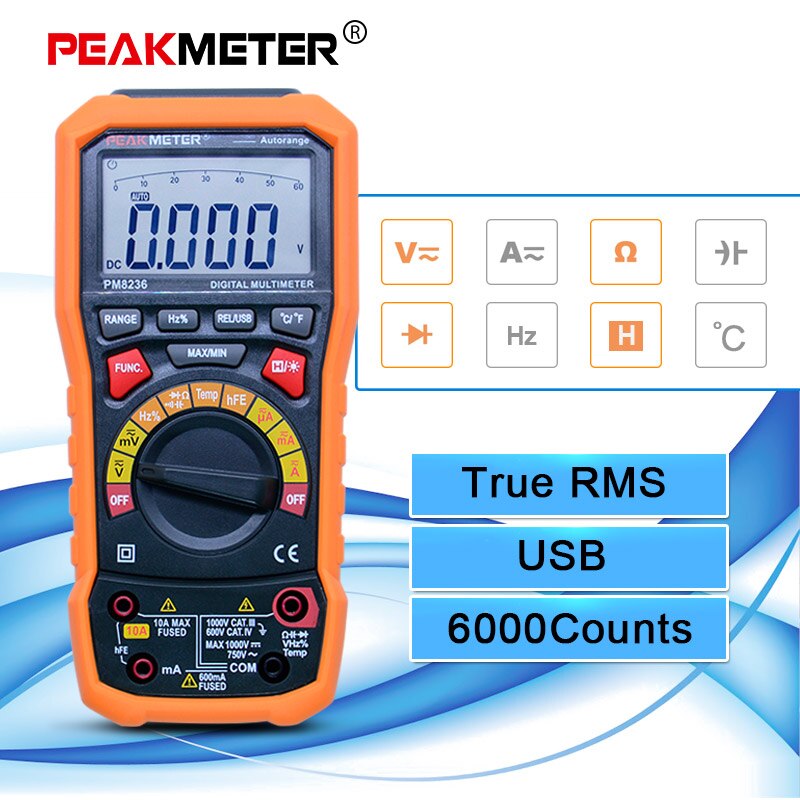 Digital Multimeter Tester Auto Range Multimetro Te Grandado