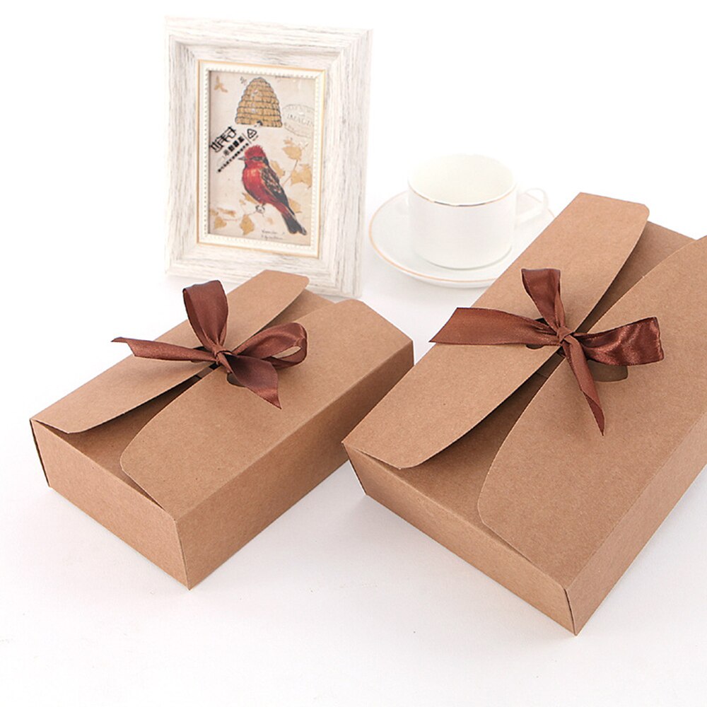 1Pcs Vierkante Kraft Papier Pakket Box Festival We Grandado