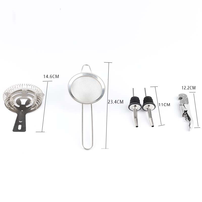 11 Stuk Cocktail Shaker Bar Set Rvs Barman Kit Mix Grandado