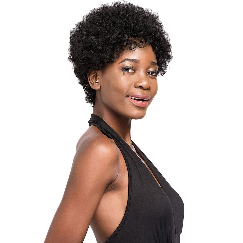 Afro Verworrene Lockige Zoll Kurze Bob Per Cken F R Frauen X Tresse