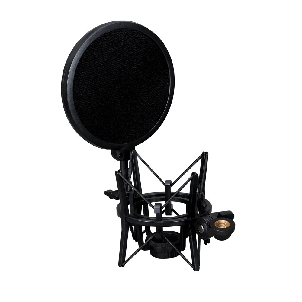 Microfoon Shock Mount Met Pop Filter Shield Double Grandado