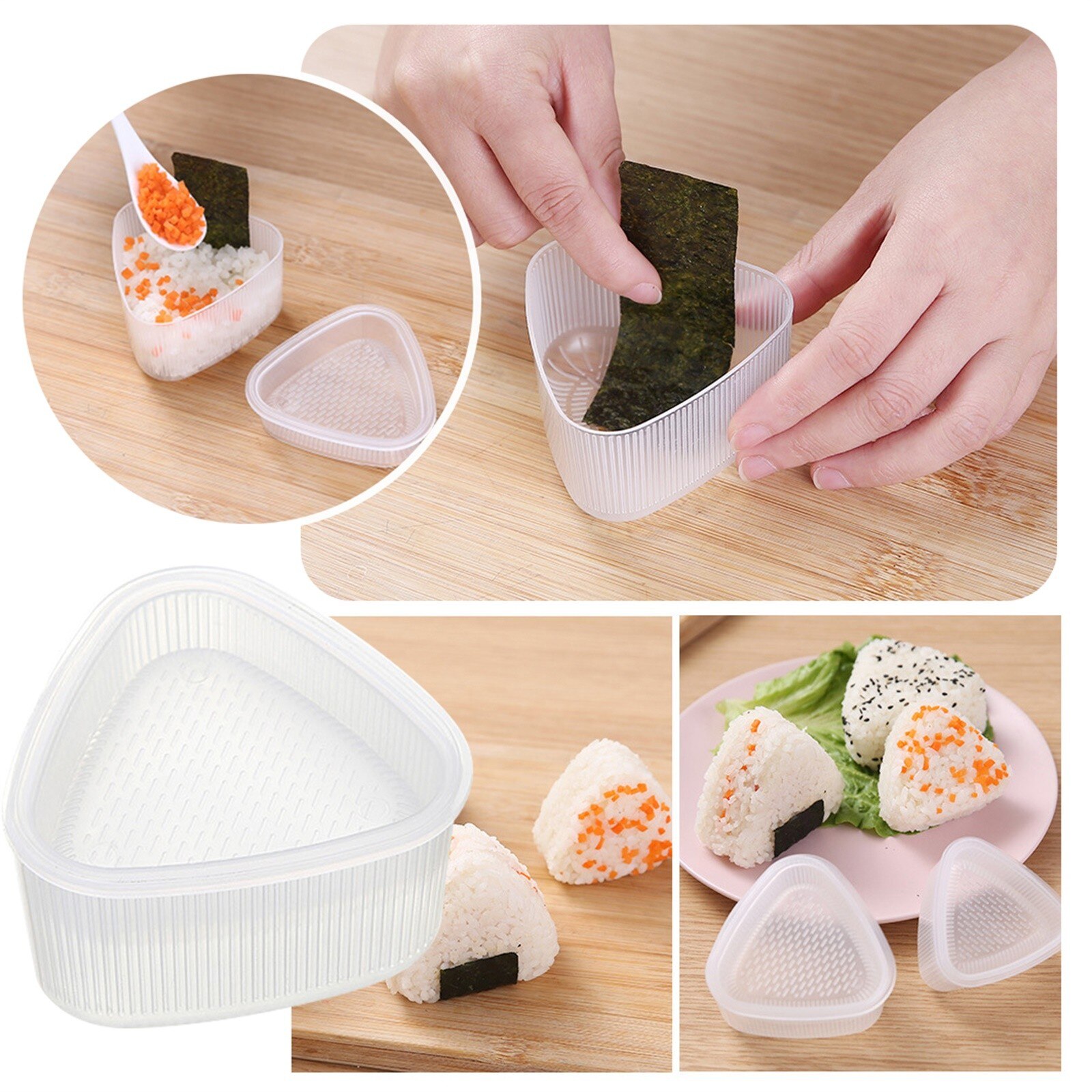 2 Stks Set Diy Sushi Mold Onigiri Rijst Bal Voedse Grandado