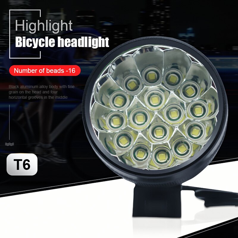 Fiets Front Light Koplamp 40000 Lumen 16 Xml T6 Le Grandado