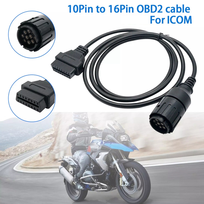 Motorcycles 10 Pin Adapter ICOM D Cable For BMW 1 Vicedeal