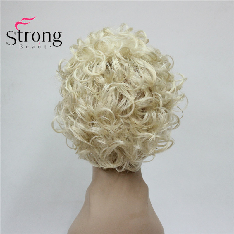 Strongbeauty Short Soft Shaggy Layered Cute Blonde Grandado