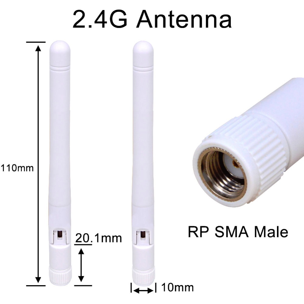 2 Stuks 2 3 Dbi 2 4Ghz Wifi Antenne Rp Sma Mannelijke Universele