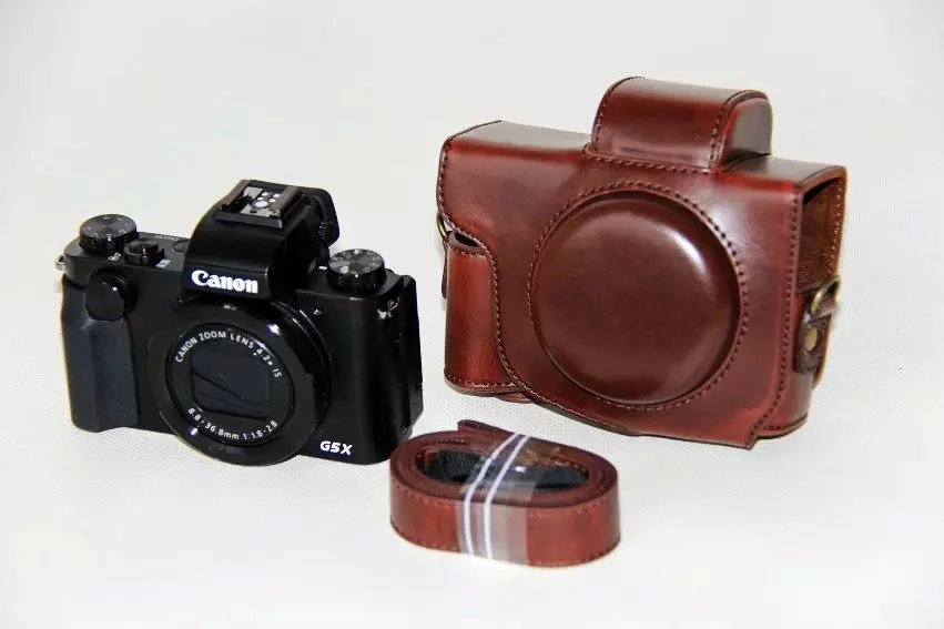 Pu Lederen Camera Case Video Tas Canon Powershot G Grandado