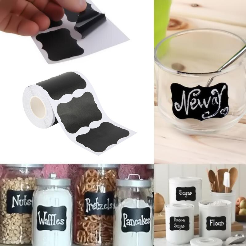 150Pcs Uitwisbare Krijtbord Sticker Keuken Potten Grandado