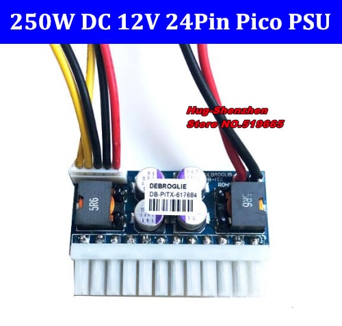 DC 12V 250W 24Pin Pico ATX Switch Pcio PSU Car Aut Grandado