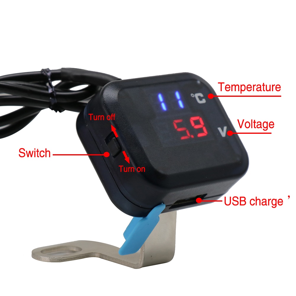 ZS MOTOS Universal KOSO Motorcycle Voltmeter Tempe Grandado