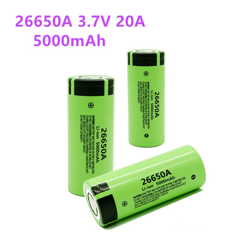 10 Uds 26650A 3 7 V 5000mAh batería de alta capaci Grandado