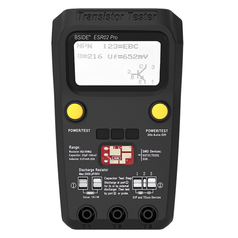 Digital Transistor Esr Pro Tester Smd Components Grandado