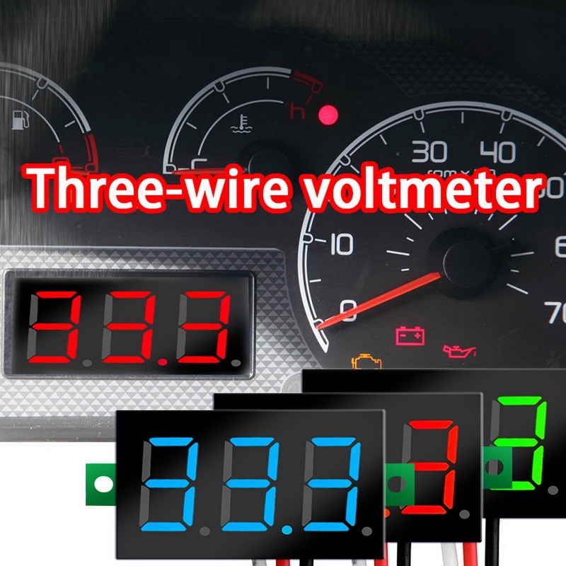 Mini Drie Draads 0 200V Dc Digitale Voltmeter Vol Grandado