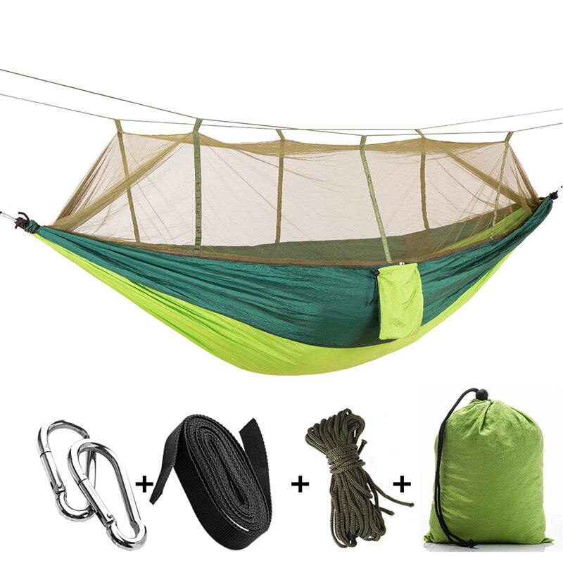 Rede de acampamento parachute mosquiteiro rede hammock portátil dupla