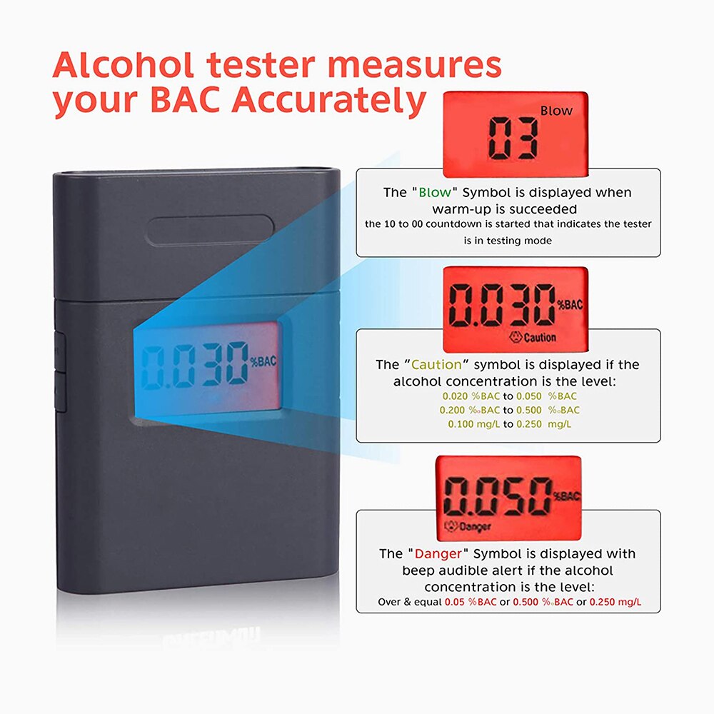 Breathalyzer Digital Breath Alcohol Tester Digital Grandado