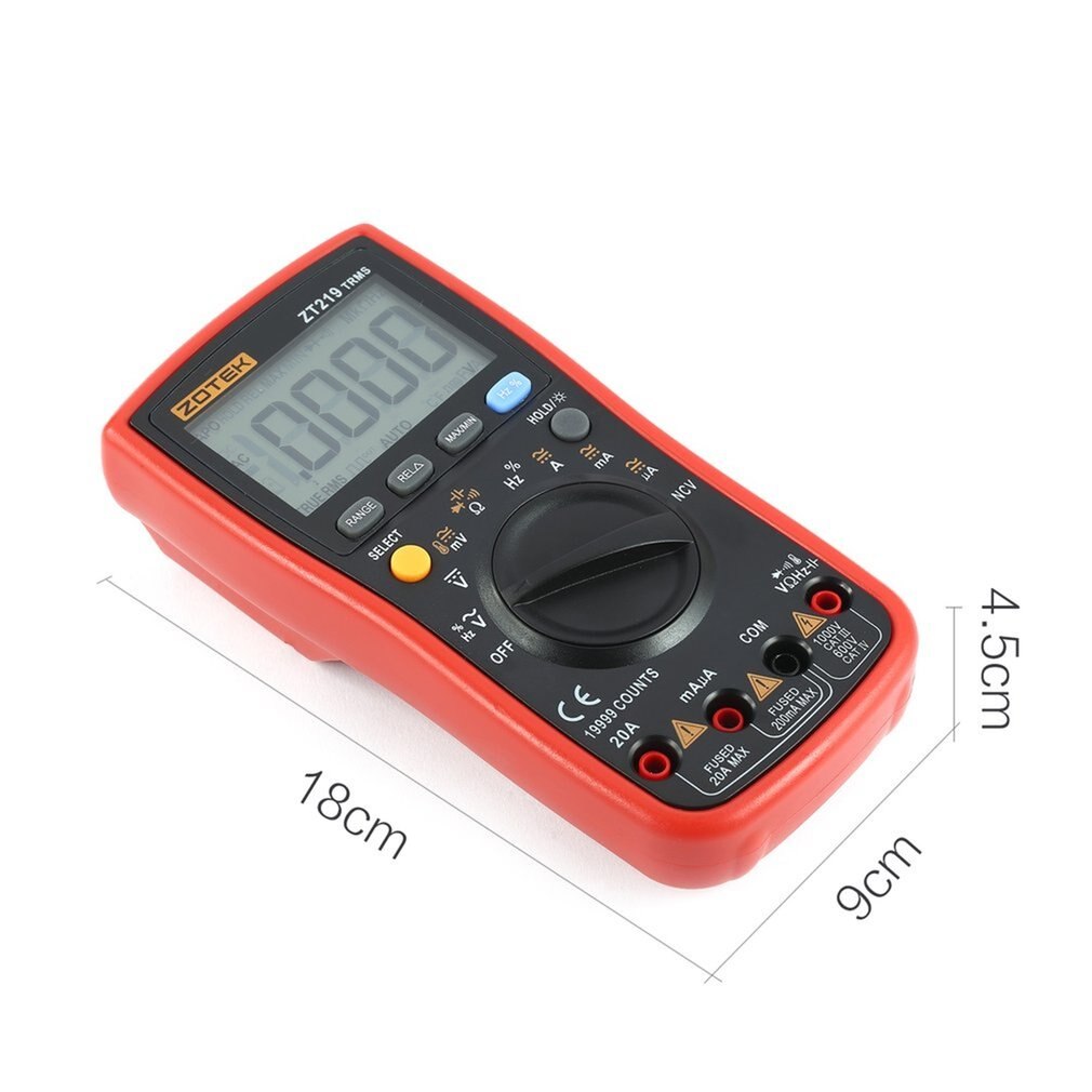 Zotek219 Digital Multimeter Multimetro Transistor Grandado