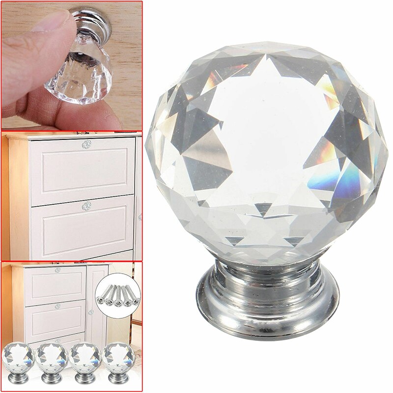 Clear Crystal Diamant Glazen Deur Knoppen Kast Lad Grandado