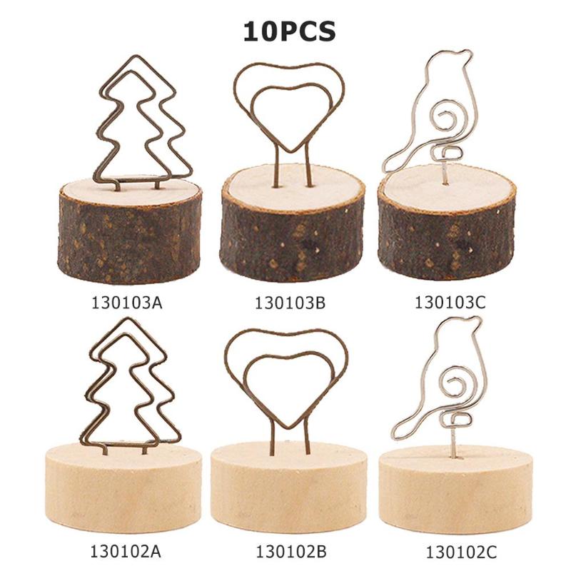 10pcs Houten Bruiloft Menu Seat Clip Bericht Foto Grandado