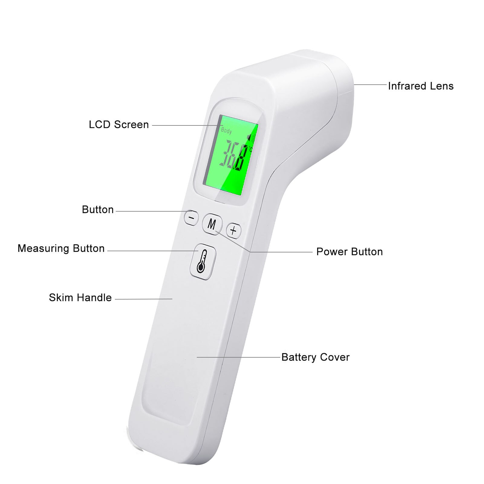 Non Contact Infrarood Voorhoofd Digitale Thermomet Grandado