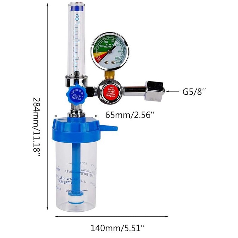 3X Sauerstoff Druckregler Inhalator Messgerät Druc Grandado