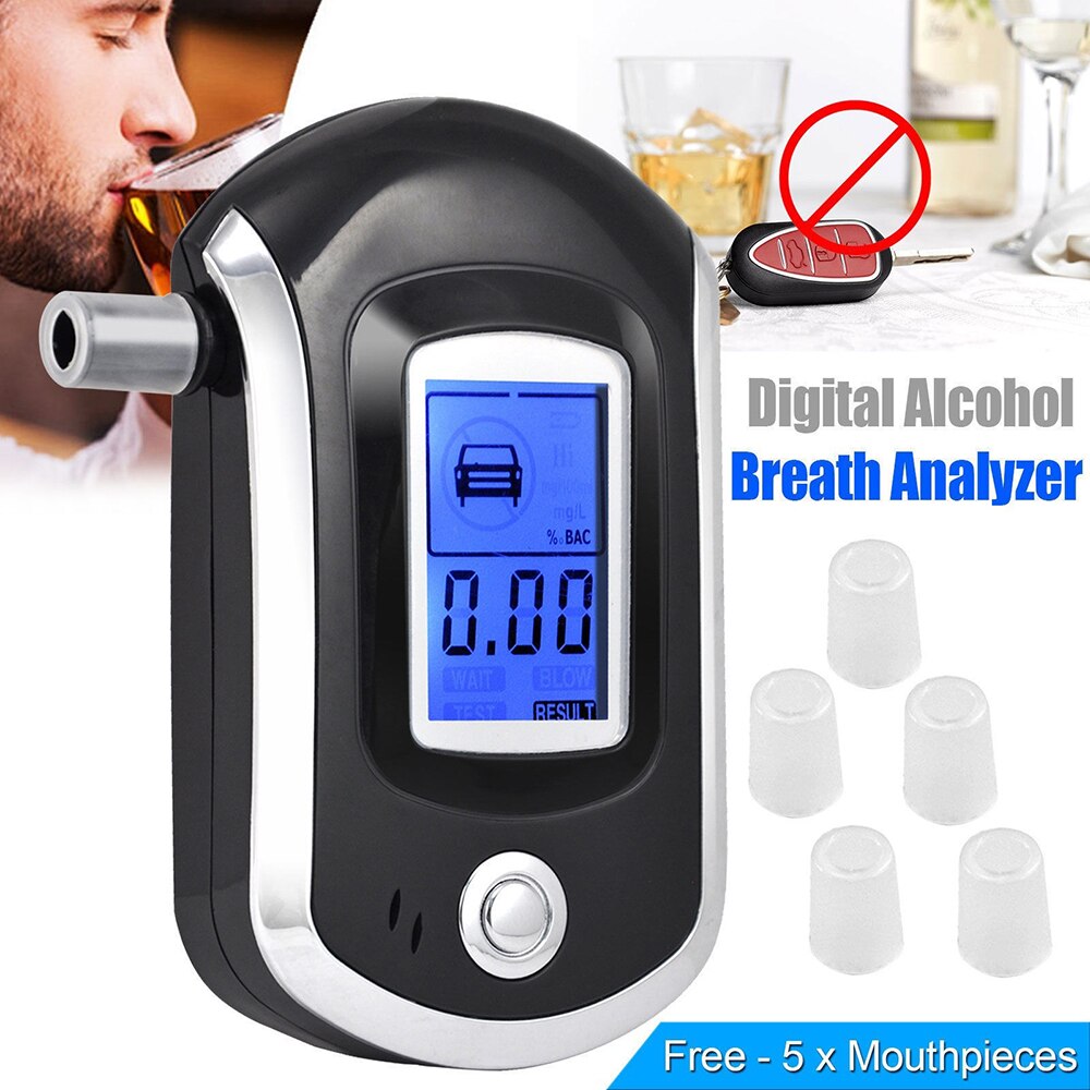 Digital Breath Alcohol Tester Breathalyzer With Lcd Dispaly With