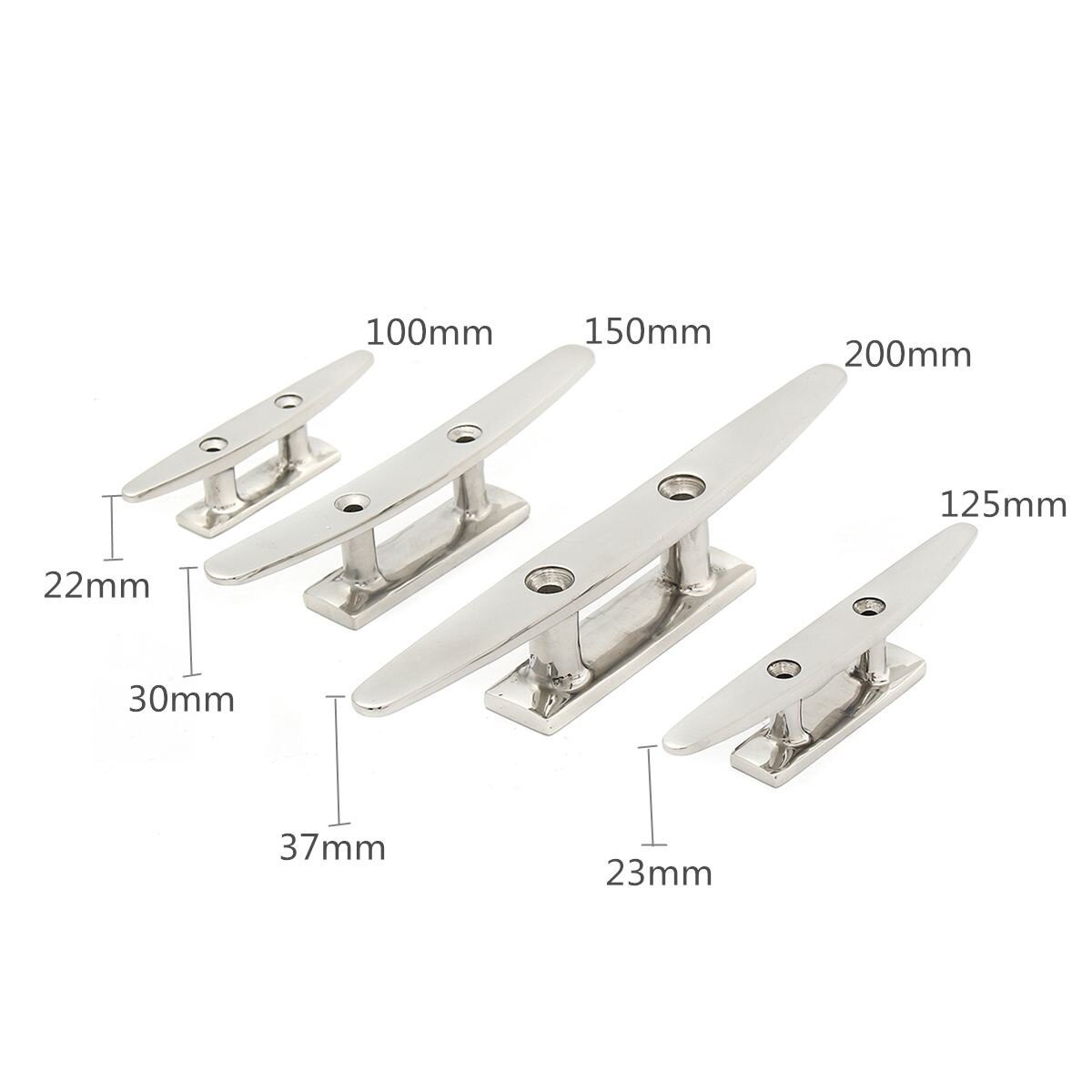 Low Flat Cleat Stainless Steel H Grandado