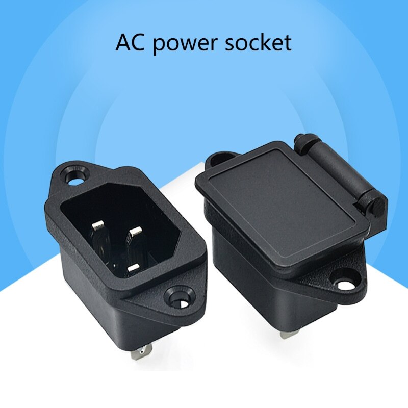 Ac V A Iec C Pin Male Power Cord Inlet Vicedeal