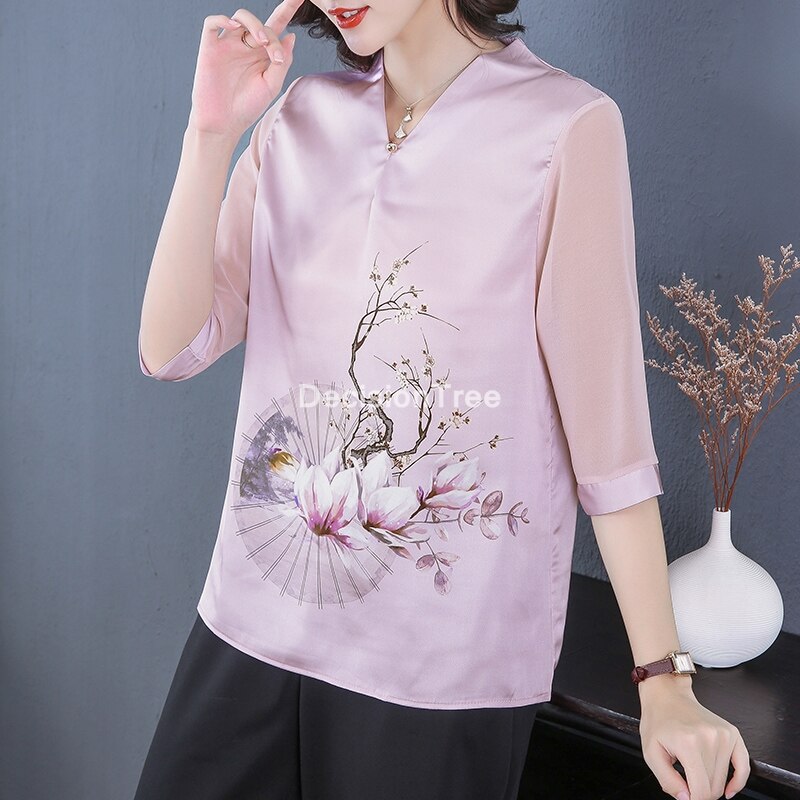 Chinese Kleding Vrouwen Qipao Blouse Shirts Tangzh Grandado