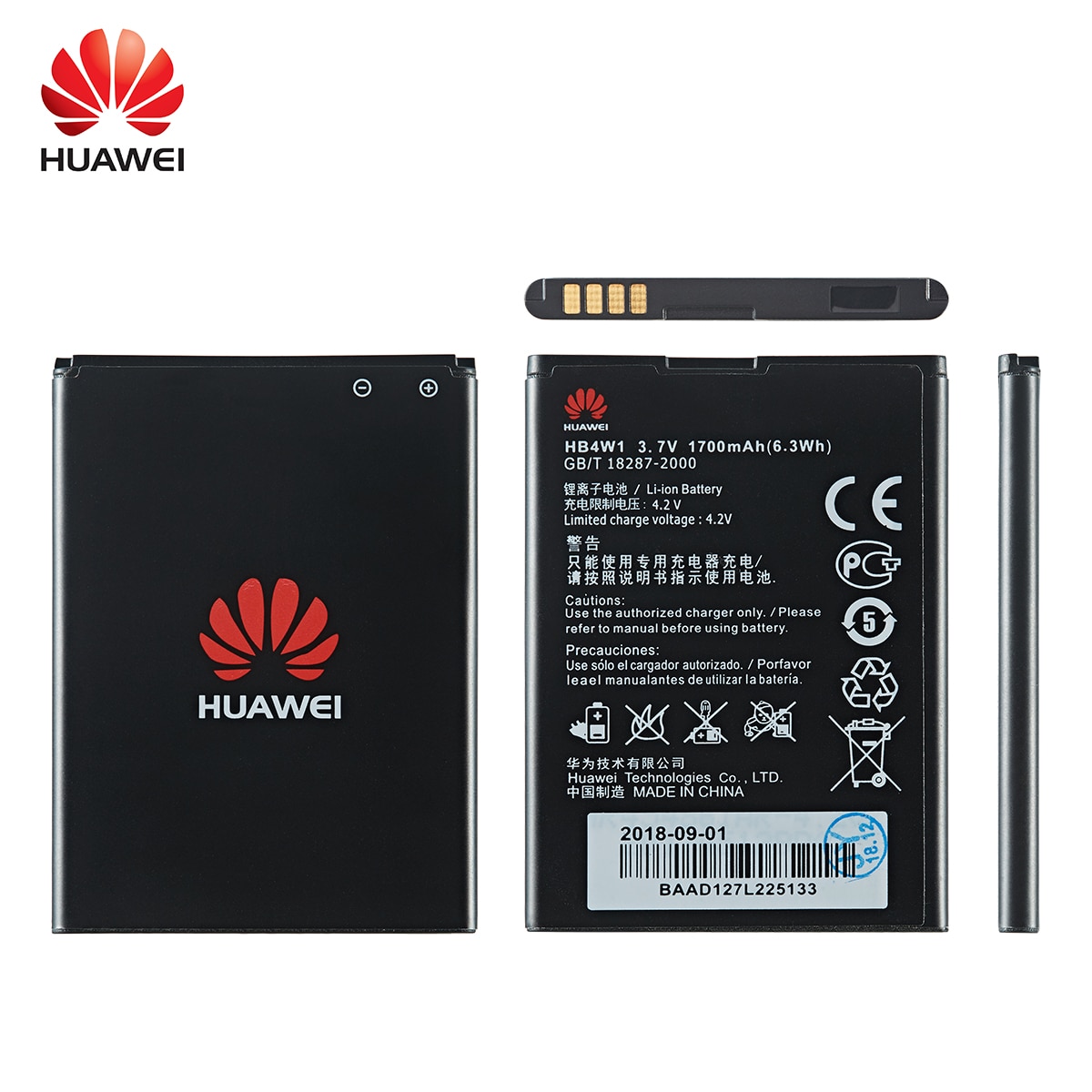 100 Originale HB4W1 1700mAh Batteria Per Huawei A Grandado