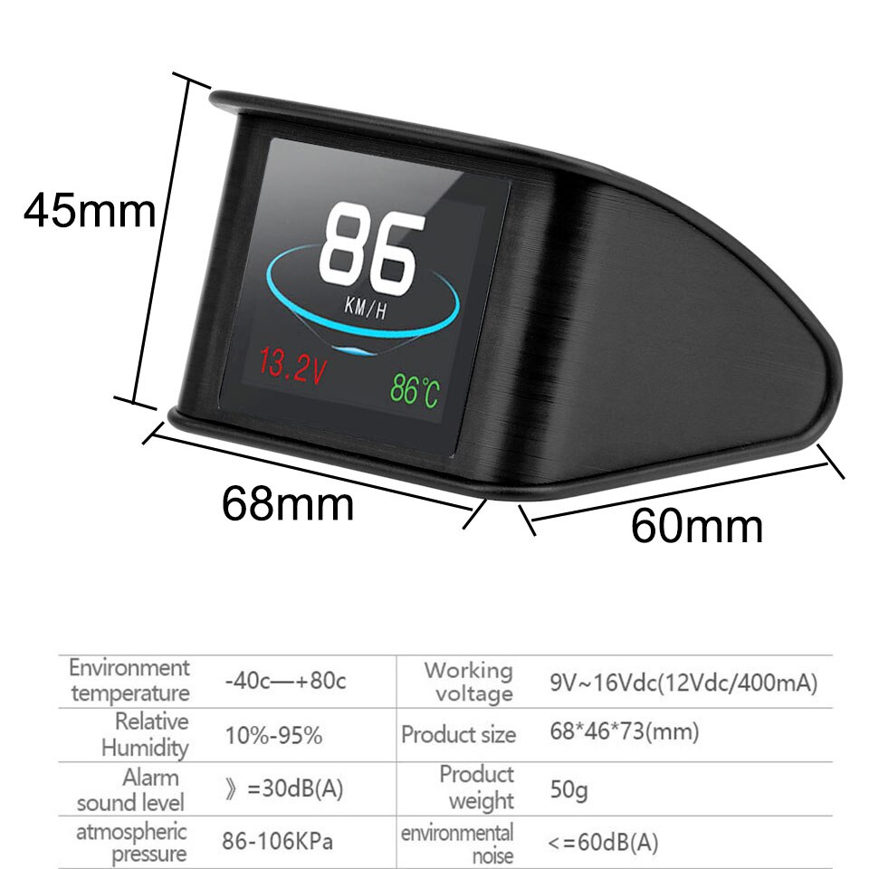 Medidor Digital inteligente para coche velocímetro de temperatura RPM