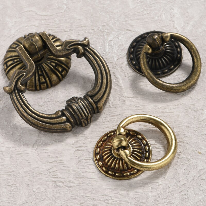 Retro Ring Bronzen Handvatten Kledingkast Pulls En Grandado