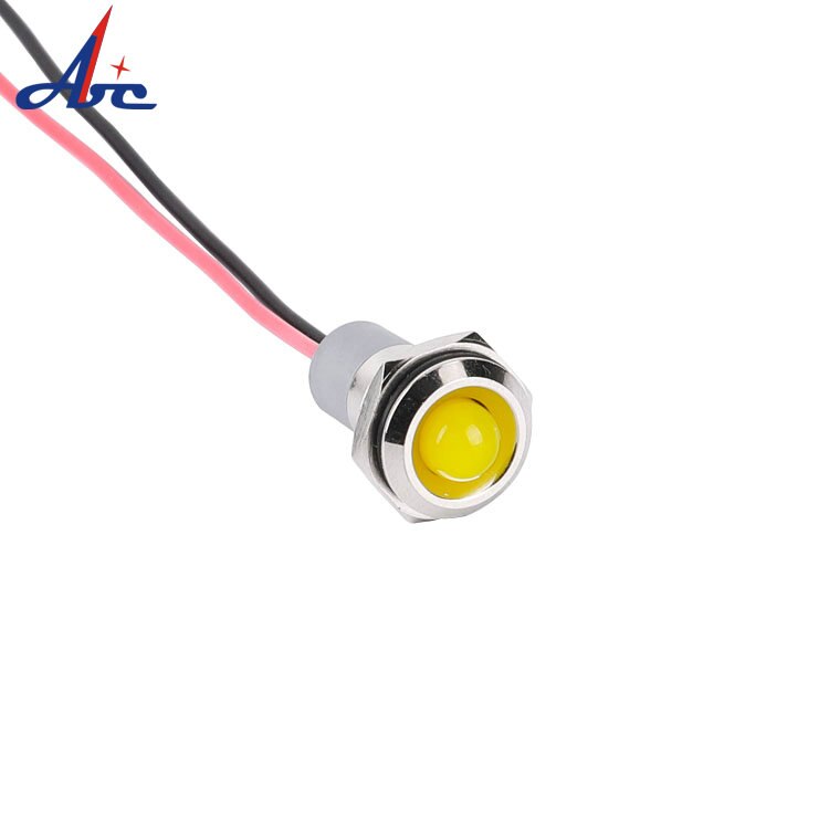 14mm Waterdicht Waarschuwing LED Metalen Indicator Grandado