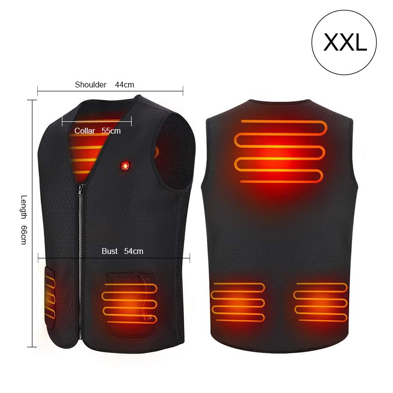 Usb Infrarood Verwarming Vest Jas Winter Flexibele Grandado