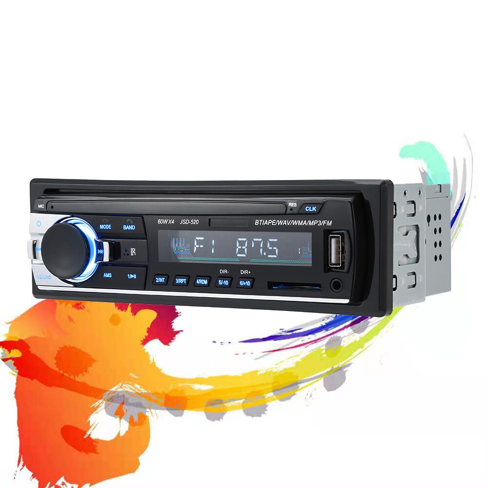 Jsd Din Auto Radio V Bluetooth Fm Aux Inga Grandado