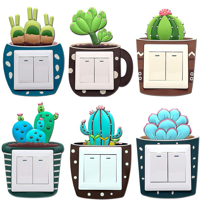 Lichtgevende Cactus Stickers Creatieve Leuke Carto Grandado