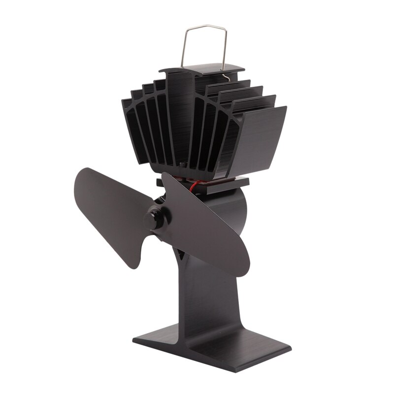 Black Blades Heat Powered Wood Stove Fan For Woo Grandado