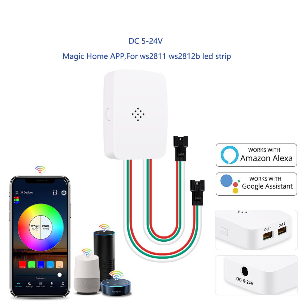 Dc V V V Led Spi Controller Ws Ws B Ad Grandado