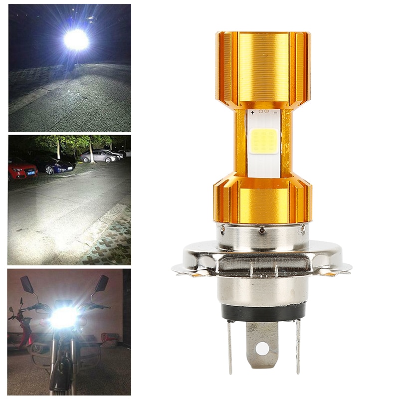 Motorcycle Headlight Bulbs H4 LED 18W LED 3 COB Led Moto Headlight