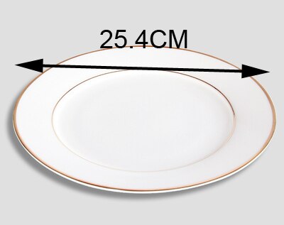 Inch Fijne Bone China Lader Plaat Gouden Lijn Grandado