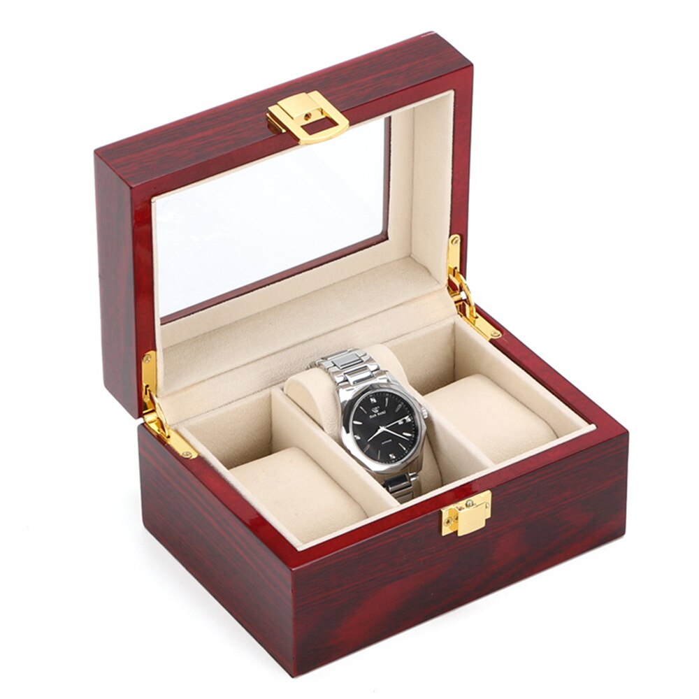 MDF Hout Horloge Opbergdozen Case Sieraden Case Li Grandado