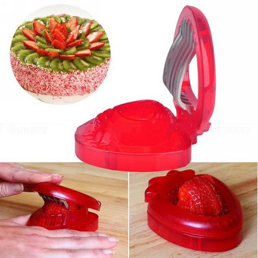 Rvs Fruit Aardbei Slicer Cutter Blade Splitter Gad Grandado