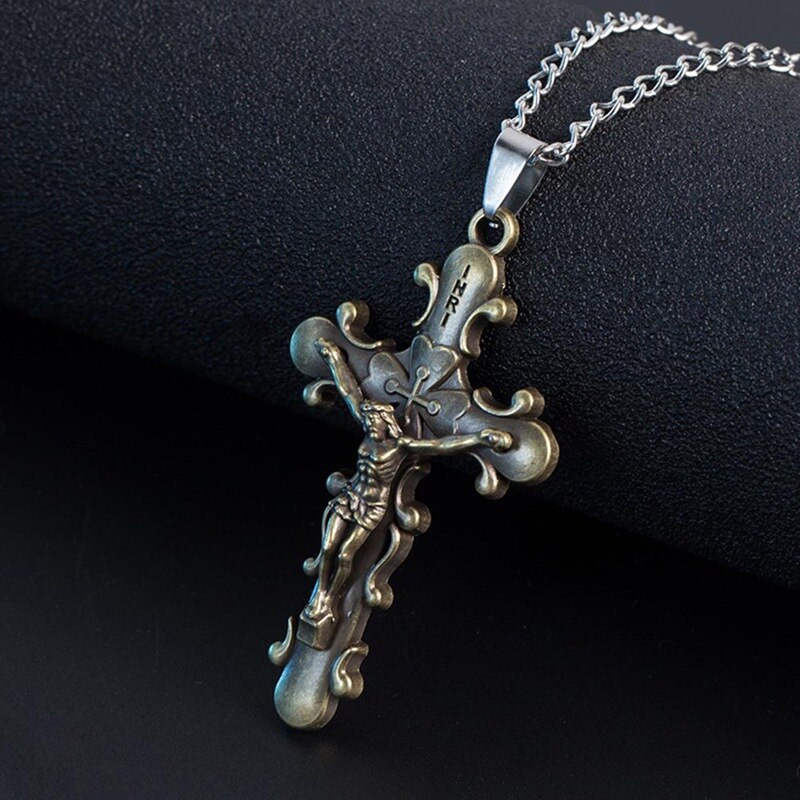 Nieuwkomers Jesus Cross Hanger Mannen Ketting Meta Grandado