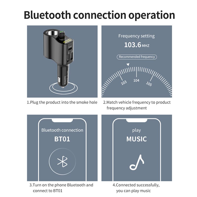 Jajabor Fm Transmitter Bluetooth Car Kit Hands Grandado