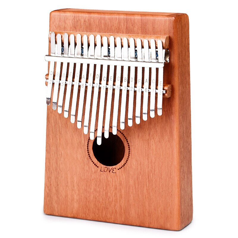 Key Kalimba African Solid Mahogany Thumb Finger Grandado