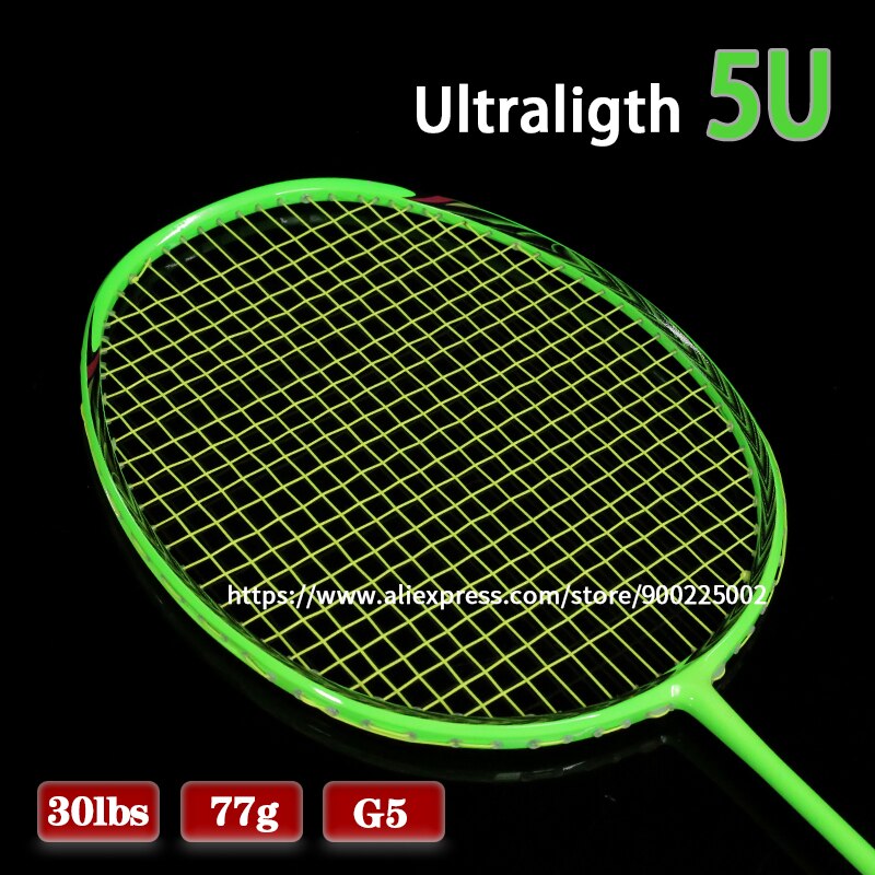 Super Licht U Carbon Fiber Badminton Rackets Stru Grandado