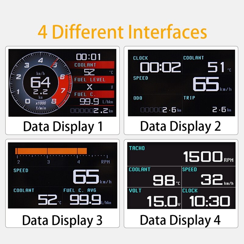 X50 Profi Auto OBD2 HUD Messgerät Meter Multi Funk Grandado