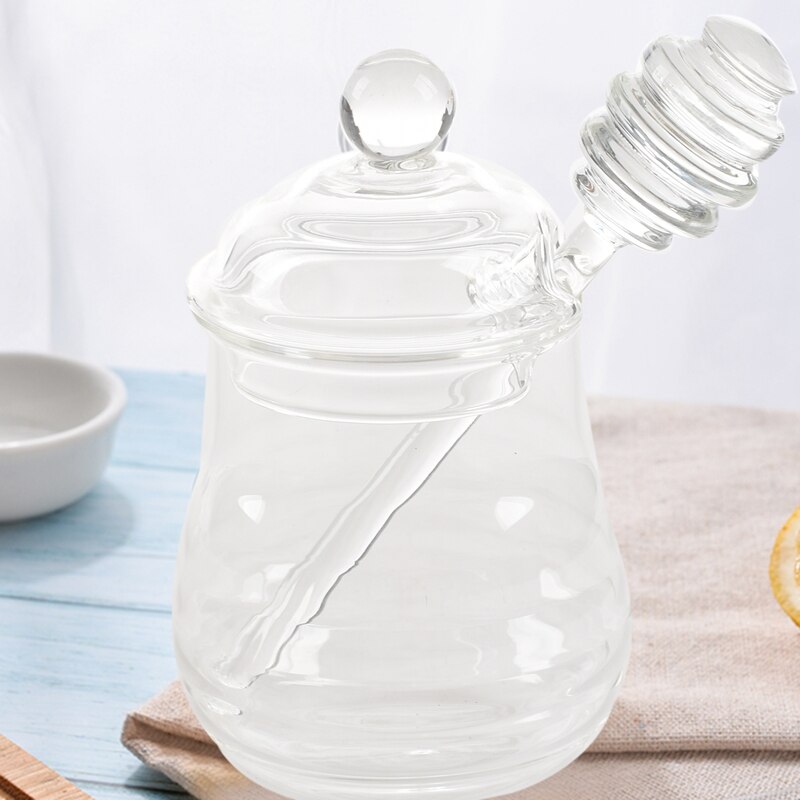 Transparent Glass Honey Jar With Lid Honey Jar Wit Grandado