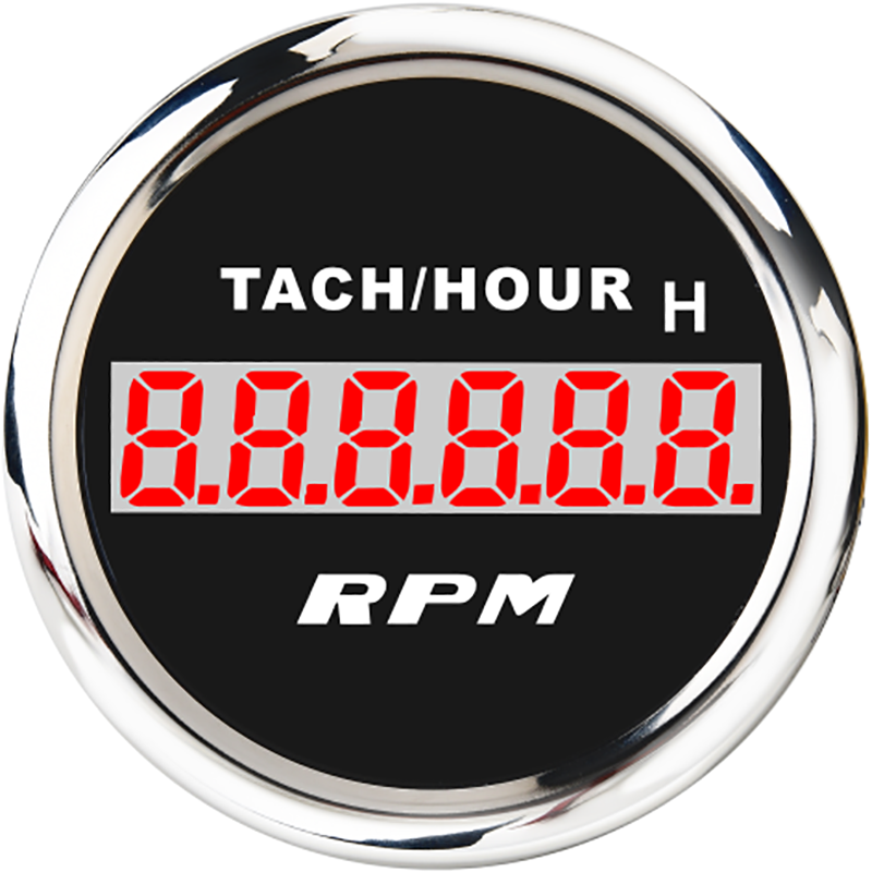 Waterproof Digital Engine Tach Hour Meter Tachometer Gauge RPM LCD