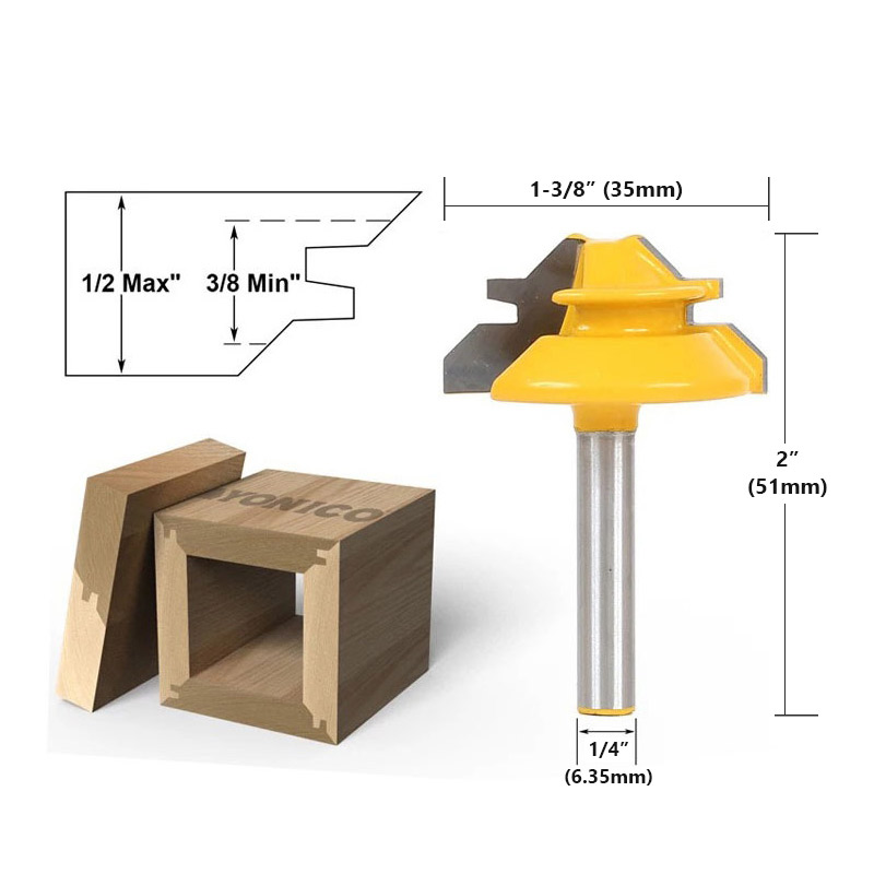 Mm Shank Lock Mijter Router Bit Grandado